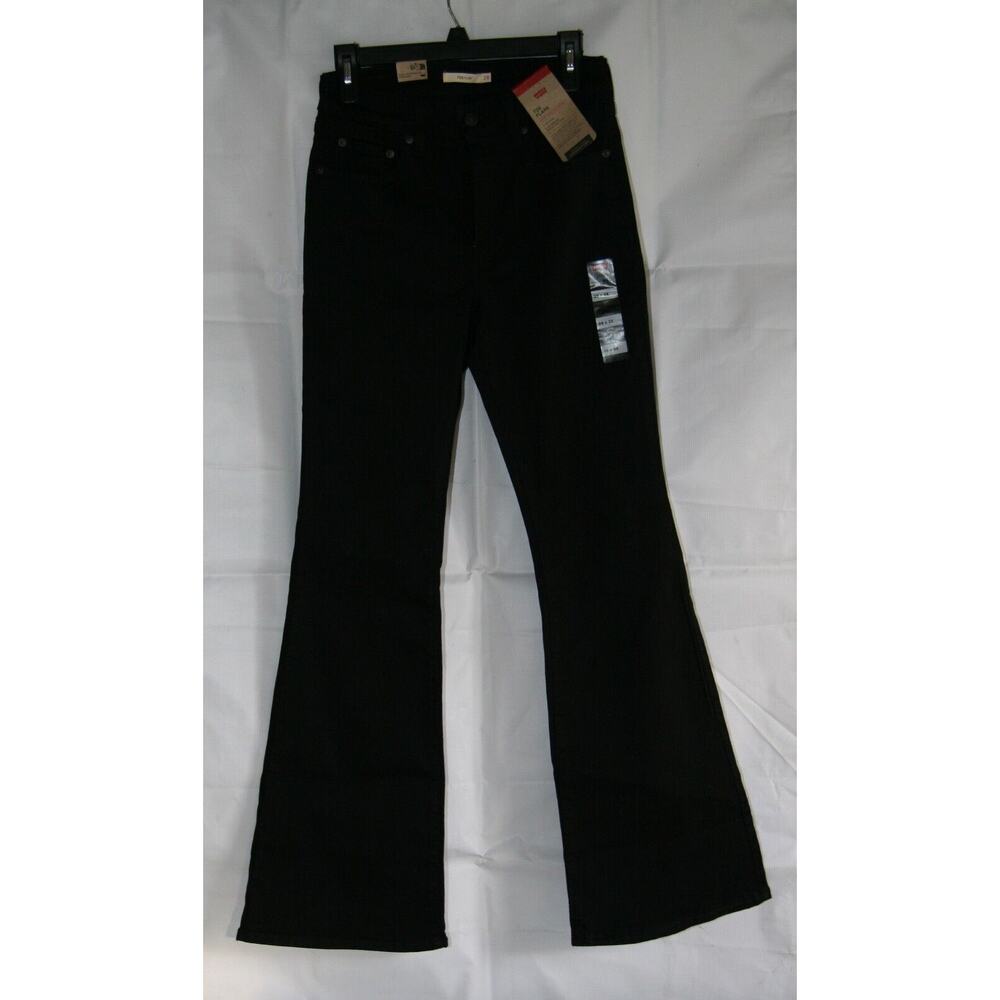 Levi's 726 Jeans Women's 28x32 
Black Dark Wash High Rise Slim fit Flare Jeans
